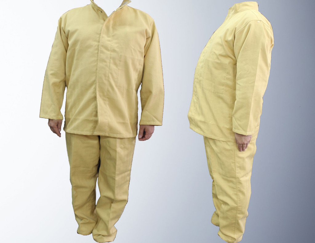 吉野 ハイブリッド(耐熱・耐切創)作業服 上着 ネイビーブルー YS-PW1BLL 制服、作業服